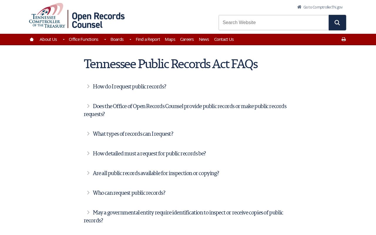 Official Tennessee public records guidance for Moore County arrest records